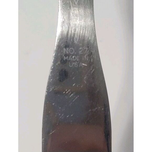 Cutco Carving Turning Fork No 27 Brown Wood Handle Made in USA - Picture 10 of 14